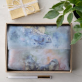 Wolf Gray Winter Waterverf Tissuepapier (Geschenk)