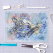 Wolf Gray Winter Waterverf Tissuepapier (Craft)