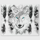 Wolf | Gray Wolf Drawing | Papier voor onmiddellij (Vlak)