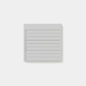 Wolf Grey Checklist Sticky Post-it® Notes (Voorkant)