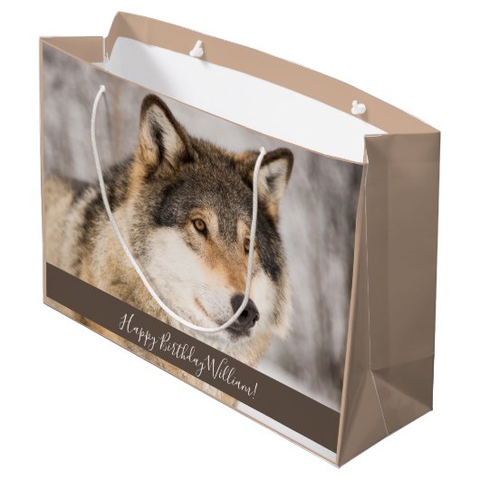 Wolf Groot Cadeauzakje (Achterkant Gekanteld)