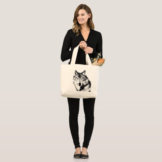 Wolf Grote Tote Bag (Voorkant (model))