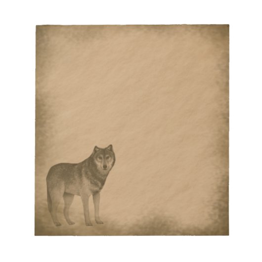 Wolf-grunge Notitieblok (Voorkant)