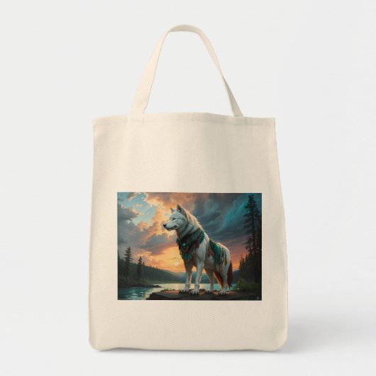 Wolf Guardian Canvas tas (Voorkant)