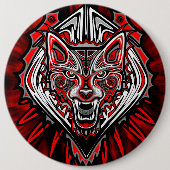 Wolf Haida-stam totemontwerp Ronde Button 6,0 Cm (Voorkant)