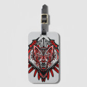 Wolf Haida Tribale Totem Ontwerp Bagagelabel (Voorkant (verticaal))