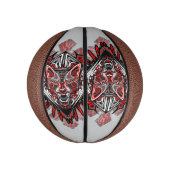 Wolf Haida Tribale Totem Ontwerp Basketbal (Verticaal)