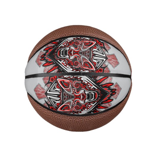 Wolf Haida Tribale Totem Ontwerp Basketbal (Voorkant)