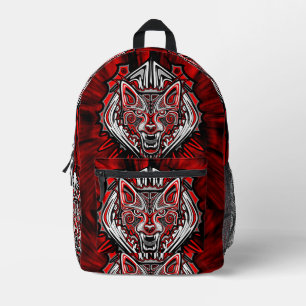 Wolf Haida Tribale Totem Ontwerp Bedrukte Rugzak