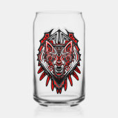 Wolf Haida Tribale Totem Ontwerp Blikvorm Glas (Voorkant)