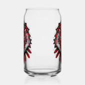 Wolf Haida Tribale Totem Ontwerp Blikvorm Glas (Links)