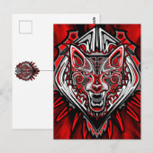 Wolf Haida Tribale Totem Ontwerp Briefkaart (Voorkant / Achterkant)