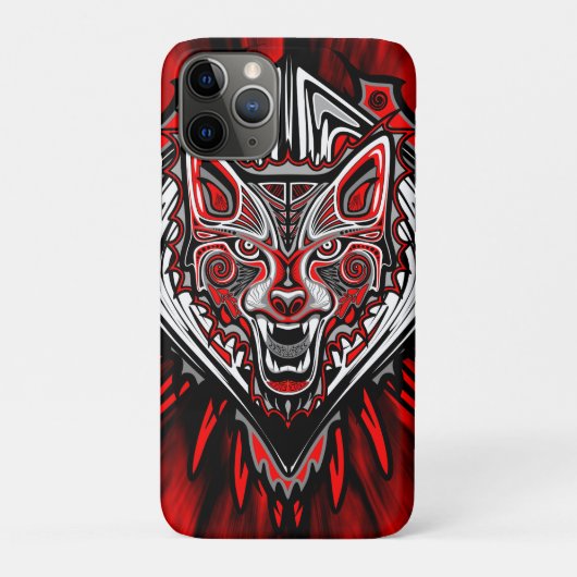 Wolf Haida Tribale Totem Ontwerp Case-Mate iPhone Case (Achterkant)