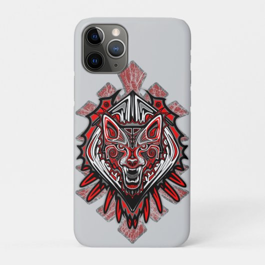 Wolf Haida Tribale Totem Ontwerp Case-Mate iPhone Case (Achterkant)