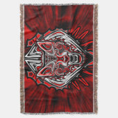 Wolf Haida Tribale Totem Ontwerp Deken (Voorkant Verticaal)