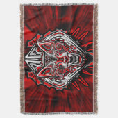Wolf Haida Tribale Totem Ontwerp Deken (Voorkant Verticaal)
