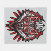 Wolf Haida Tribale Totem Ontwerp Fleece Deken (Voorkant (Horizontaal))