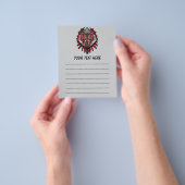 Wolf Haida Tribale Totem Ontwerp Flyer (Hand)