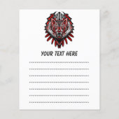 Wolf Haida Tribale Totem Ontwerp Flyer (Achterkant)