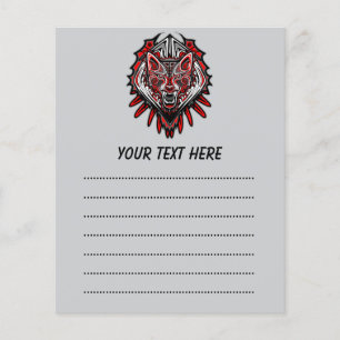 Wolf Haida Tribale Totem Ontwerp Flyer
