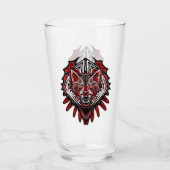 Wolf Haida Tribale Totem Ontwerp Glas (Voorkant)