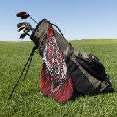 Wolf Haida Tribale Totem Ontwerp Golfhanddoek (Groen)