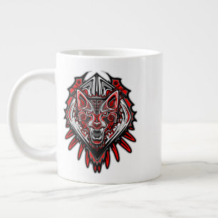 Wolf Haida Tribale Totem Ontwerp Grote Koffiekop