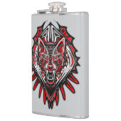 Wolf Haida Tribale Totem Ontwerp Heupfles (Links)