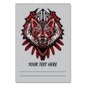 Wolf Haida Tribale Totem Ontwerp Kaart (Achterkant)