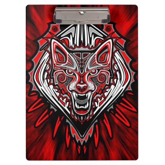 Wolf Haida Tribale Totem Ontwerp Klembord (Voorkant)