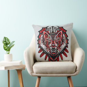 Wolf Haida Tribale Totem Ontwerp Kussen