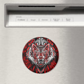 Wolf Haida Tribale Totem Ontwerp Magneet (Insitu (Vaatwasser))