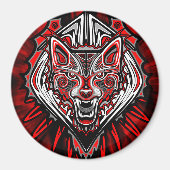 Wolf Haida Tribale Totem Ontwerp Magneet (Voorkant)