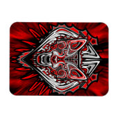 Wolf Haida Tribale Totem Ontwerp Magneet (Horizontaal)
