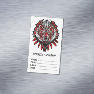 Wolf Haida Tribale Totem Ontwerp Magnetisch Visitekaartje