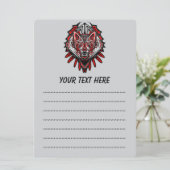 Wolf Haida Tribale Totem Ontwerp Menu (Staand voorkant)