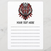 Wolf Haida Tribale Totem Ontwerp Menu (Achterkant)