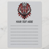 Wolf Haida Tribale Totem Ontwerp Menu (Voorkant)
