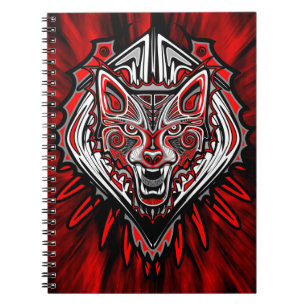 Wolf Haida Tribale Totem Ontwerp Notitieboek