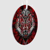 Wolf Haida Tribale Totem Ontwerp Ornament (voorkant)