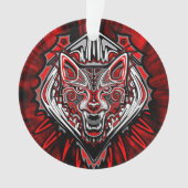 Wolf Haida Tribale Totem Ontwerp Ornament (voorkant)