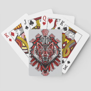 Wolf Haida Tribale Totem Ontwerp Pokerkaarten