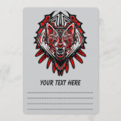 Wolf Haida Tribale Totem Ontwerp Programmakaart (Voorkant)