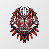 Wolf Haida Tribale Totem Ontwerp Raamsticker (Vel)