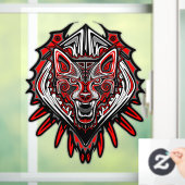 Wolf Haida Tribale Totem Ontwerp Raamsticker (Huis)