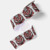 Wolf Haida Tribale Totem Ontwerp Satijnen Lint (Achterkant)