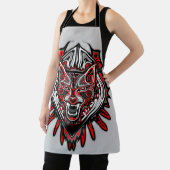 Wolf Haida Tribale Totem Ontwerp Schort (Insitu)
