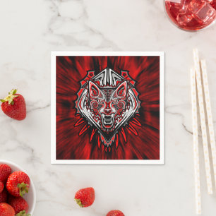 Wolf Haida Tribale Totem Ontwerp Servet