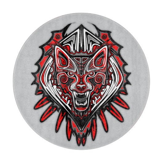 Wolf Haida Tribale Totem Ontwerp Snijplank (Voorkant)