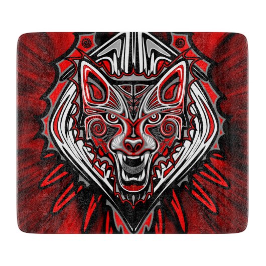 Wolf Haida Tribale Totem Ontwerp Snijplank (Voorkant)